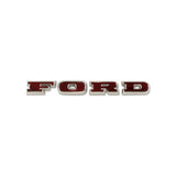 Scott Drake Ford Grill Letters Chrome with Red Inlay - C7TZ-8316-S