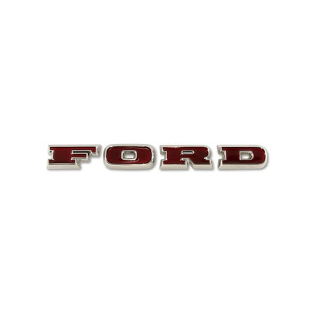 Scott Drake Ford Grill Letters Chrome with Red Inlay - C7TZ-8316-S