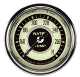 Classic Instruments Nostalgia VT 2 1/8" Full Sweep Water Temperature Gauge - NT126SHC-02