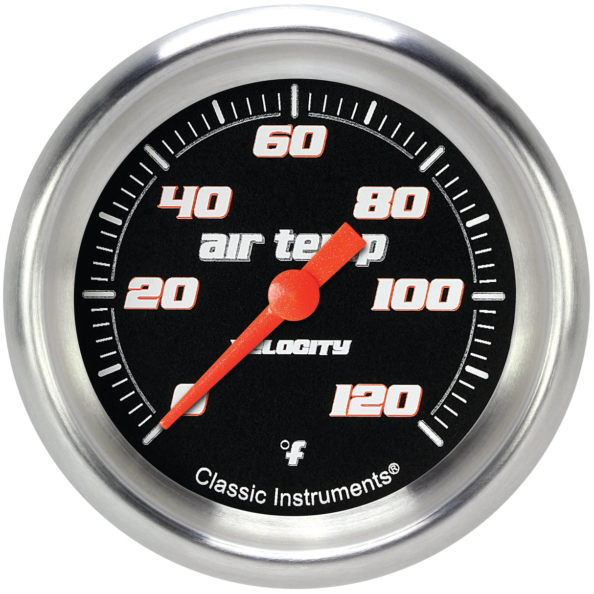 Classic Instruments Velocity Black 2-5/8" Outside Air Tempature Gauge - VS399BAPF