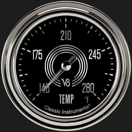 Classic Instruments V8 Speedster2 5/8" Full Sweep Water Temperature Gauge - V8SR326SLC-04