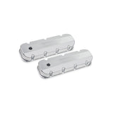 Holley 241-280 GM Licensed Valve Cover - Track Series - BBC - Fabricated Aluminum - Silver