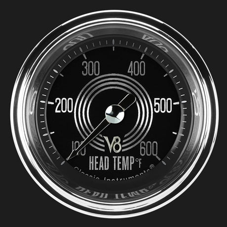 Classic Instruments V8 Speedster 2 1/8" Cylinder Head Temp. Gauge - V8SR197SHC