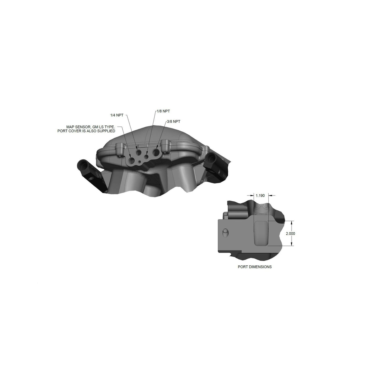 Holley 351W Ford Hi-Ram EFI Manifold with Side Mount Top - 300-310