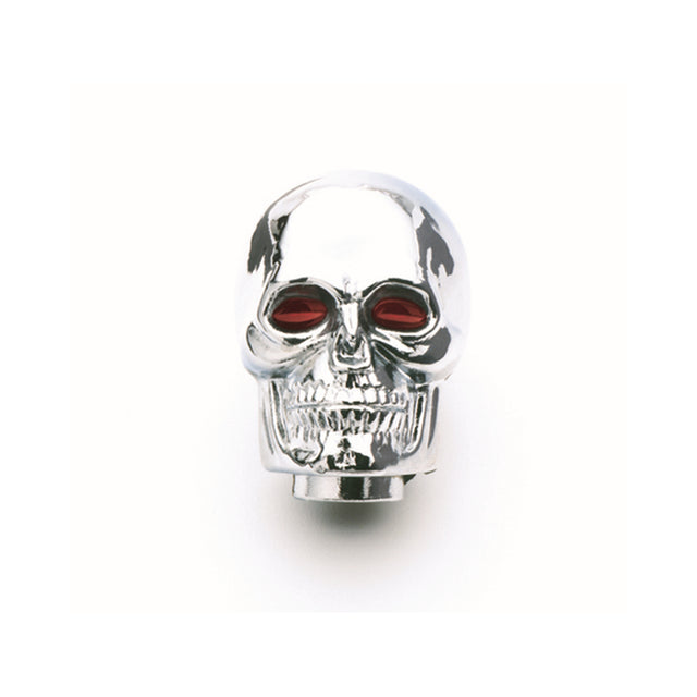 Mr Gasket Shifter Knob - Chrome - Skull With Red Eyes - 9628