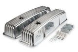 Mr Gasket Cast Aluminum Finned Valve Covers - Polished - 6855G