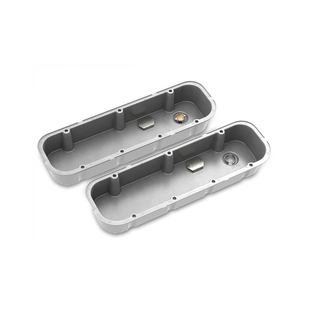 Holley 241-150 Tall M/T Valve Covers for Big Block Chevy Engines - Natural Cast Finish