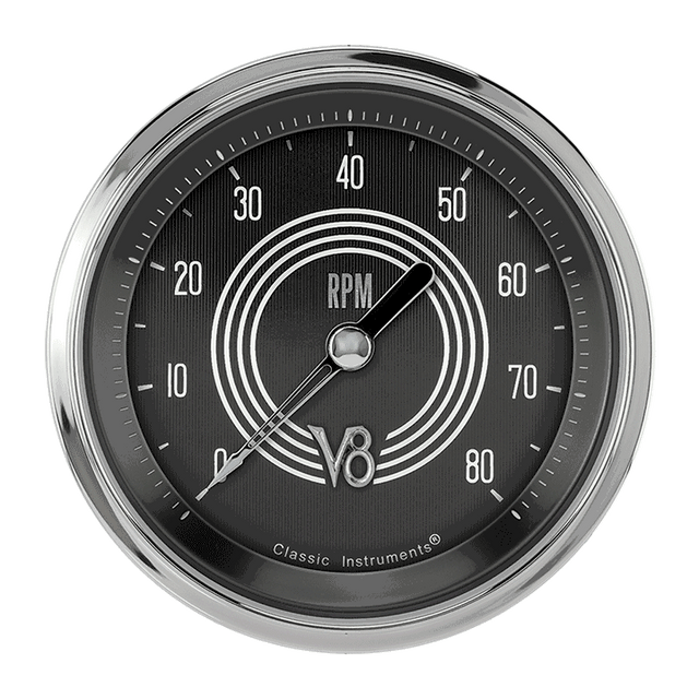 Classic Instruments V8 Speedster 3 3/8" Tachometer - V8SR80SHC