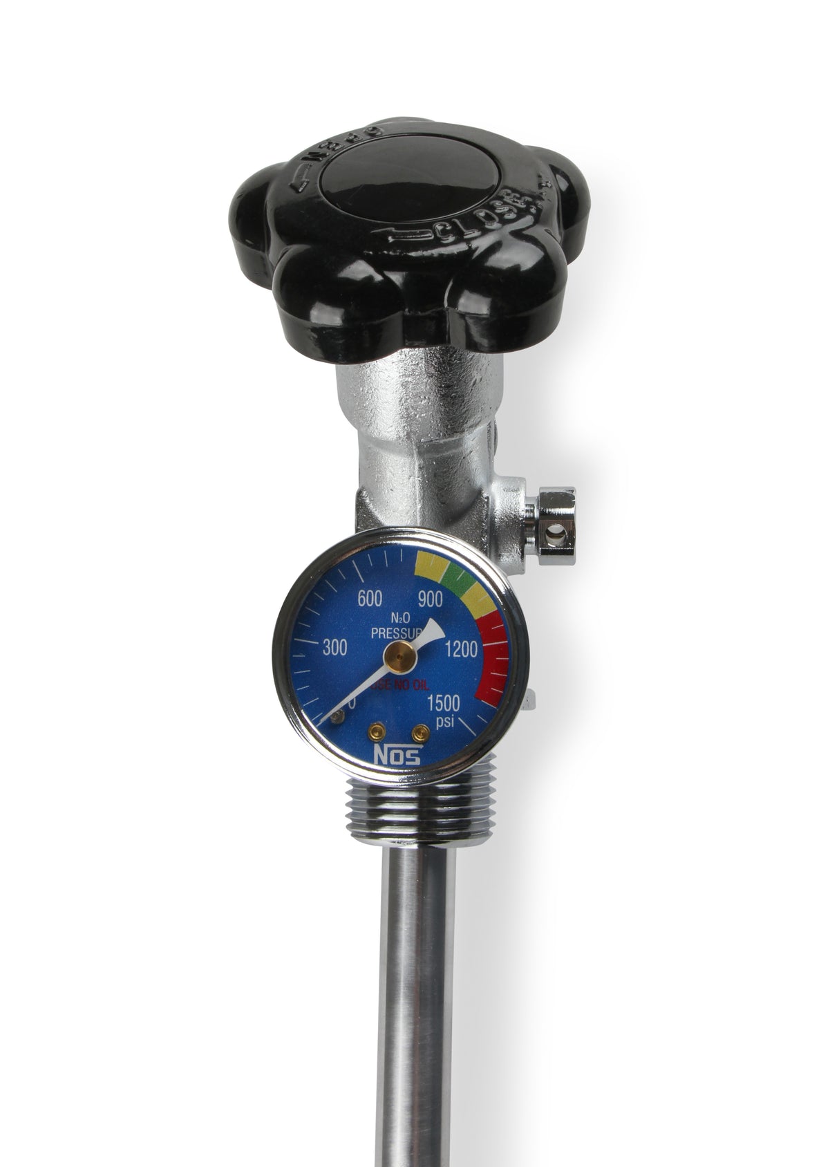 NOS 10 lb. Bottle Super Hi-Flow Valve Assembly with Siphon Tube and Blue Gauge - 16137ANOS