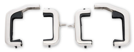 Scott Drake Bronco Stainless Steel Radiator Bracket Set (4 Row) - C6TZ-8A193-4SK