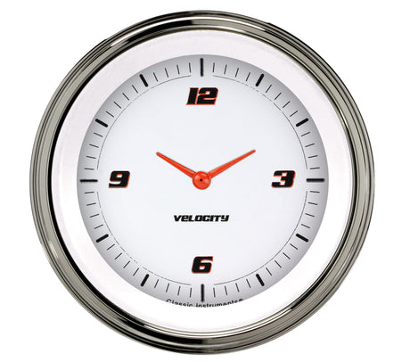 Classic Instruments VELOCITY WHITE 3IN CLOCK W RESET - VS93WSLF