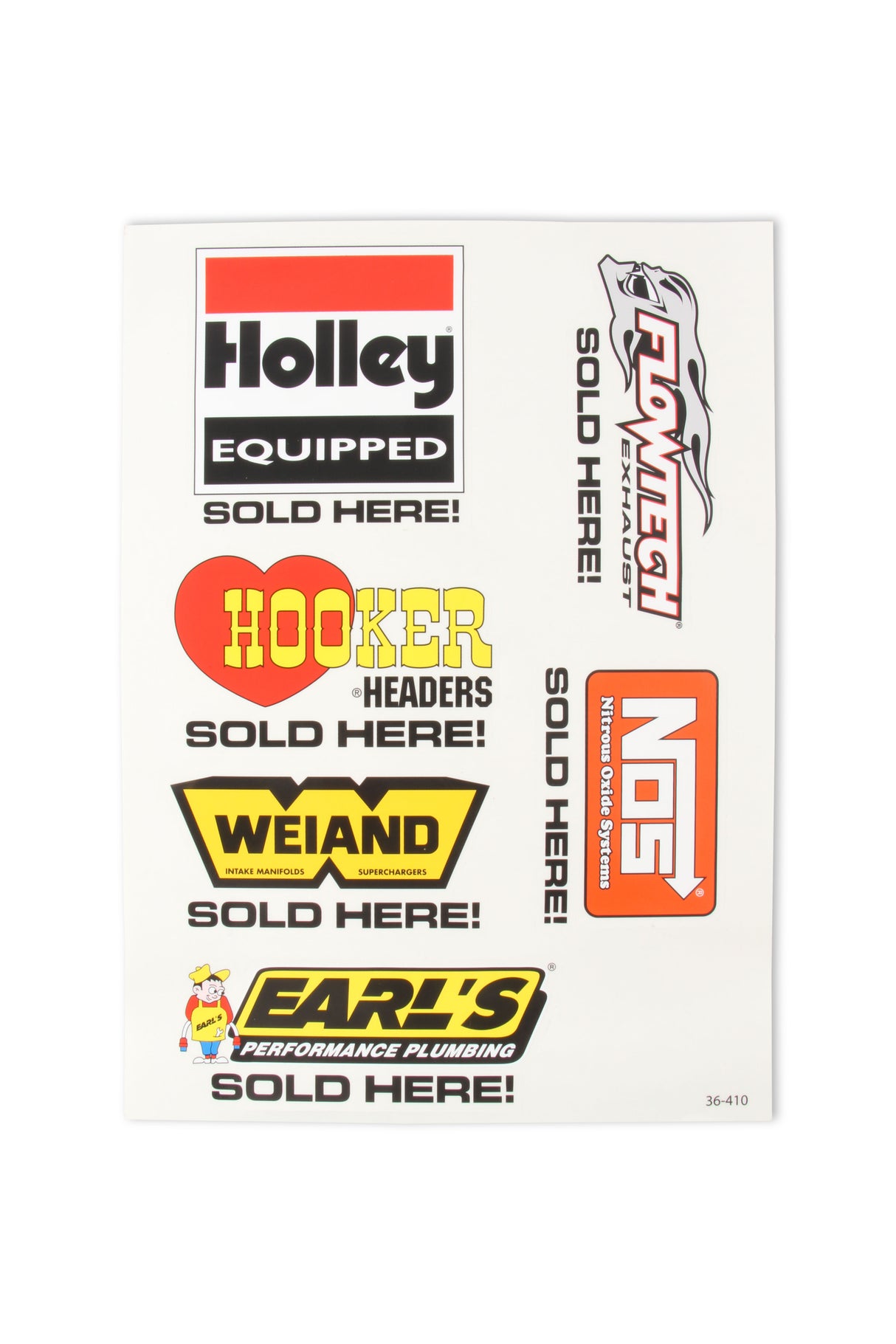 Holley 36-410 Assorted Brands Sold Here Decal Sheet