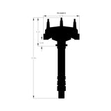 MSD Black Chevy Low-Profile Crank Trigger Distributor - 846973