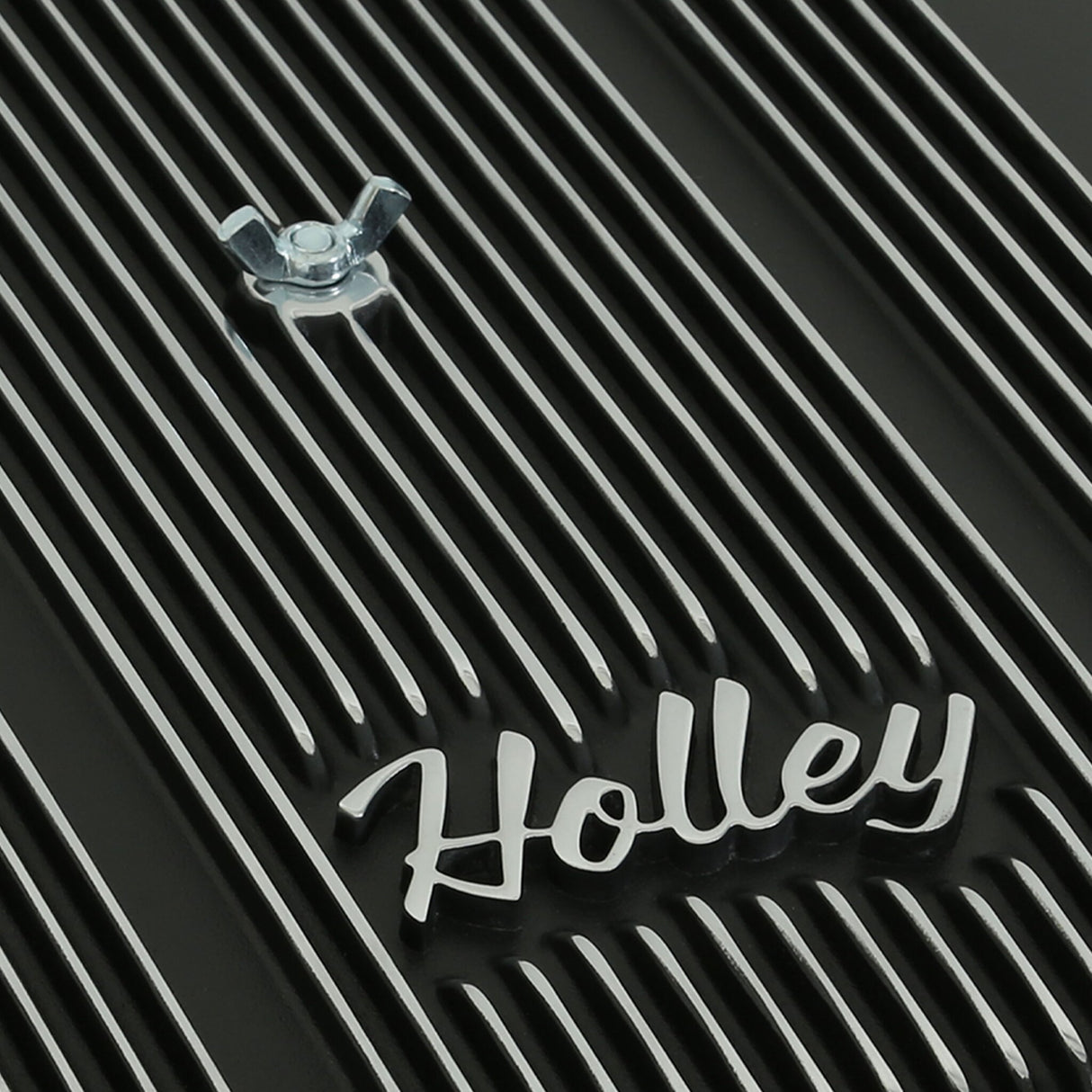 Holley 120-153 Finned Vintage Style Air Cleaner - 14" Diameter x 3" Tall - Round