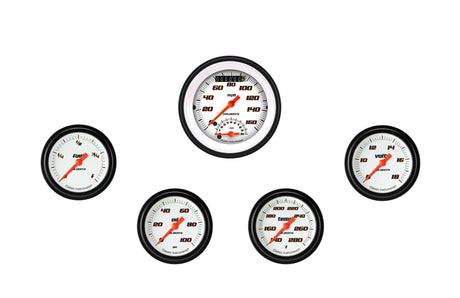 Classic Instruments Velocity White Five Gauge Set 335 - VS335WBLF