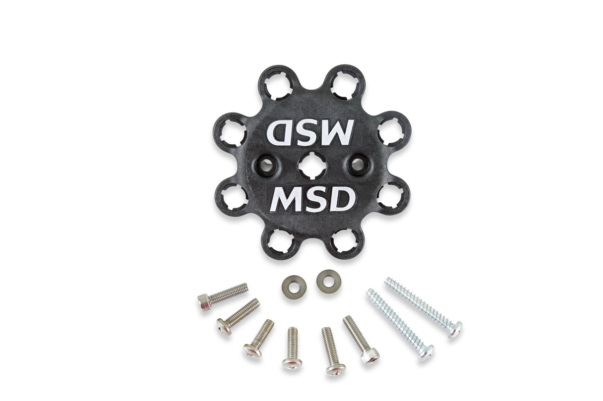 MSD Black Chevy V8 HEI Distributor Cap and Rotor - 84336