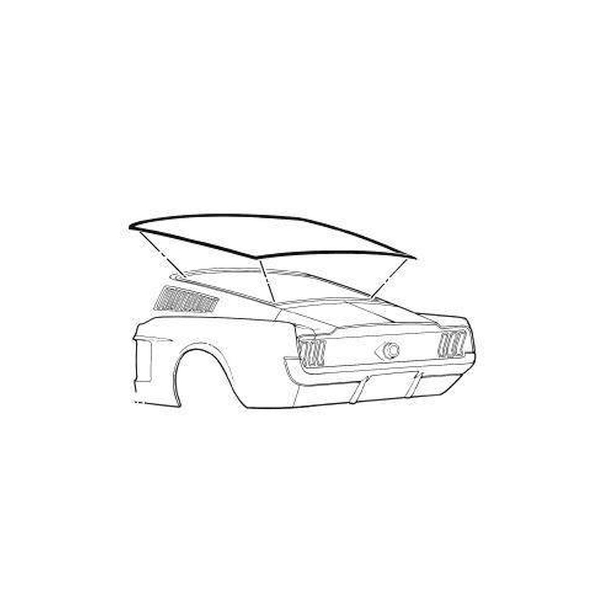Scott Drake 67-68 Fastback Rear Window Seal - C7ZZ-6342084-A
