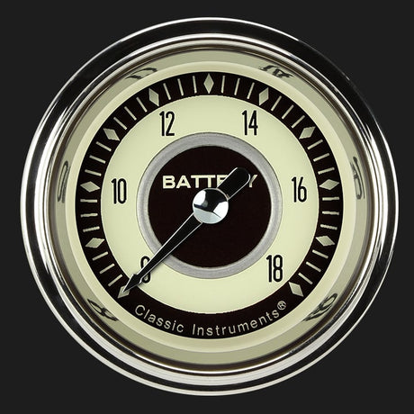 Classic Instruments Nostalgia VT 2 1/8" Voltage Gauge - NT130SHC
