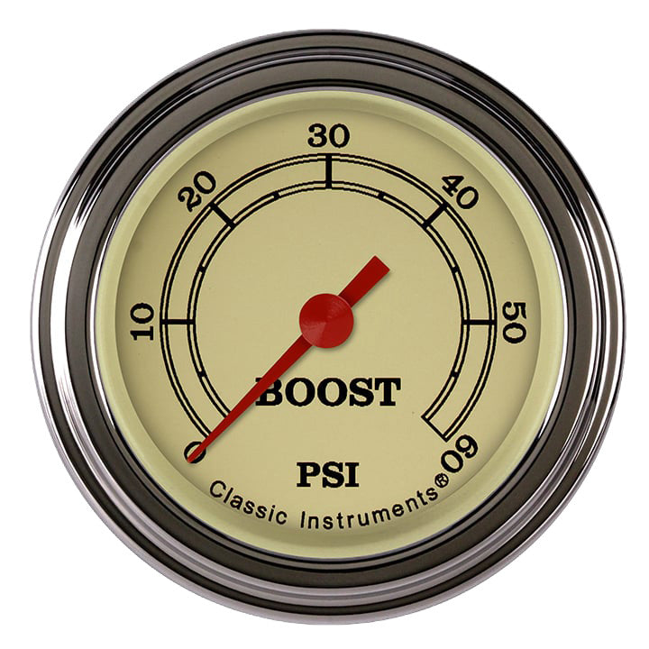 Classic Instruments Vintage 2-1/8" Boost Gauge (60 PSI) - VT143SLF