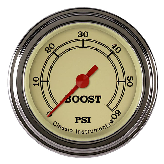 Classic Instruments Vintage 2-1/8" Boost Gauge (60 PSI) - VT143SLF