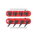 Holley 241-174 2-Piece Vintage Series Valve Cover - Gen III/IV LS - Gloss Red Machined