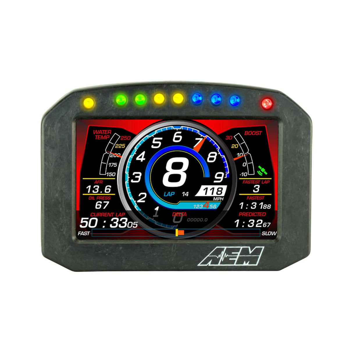 AEM CD-5F Carbon Flat Panel Non-Logging/ Non-GPS Display - 30-5600F