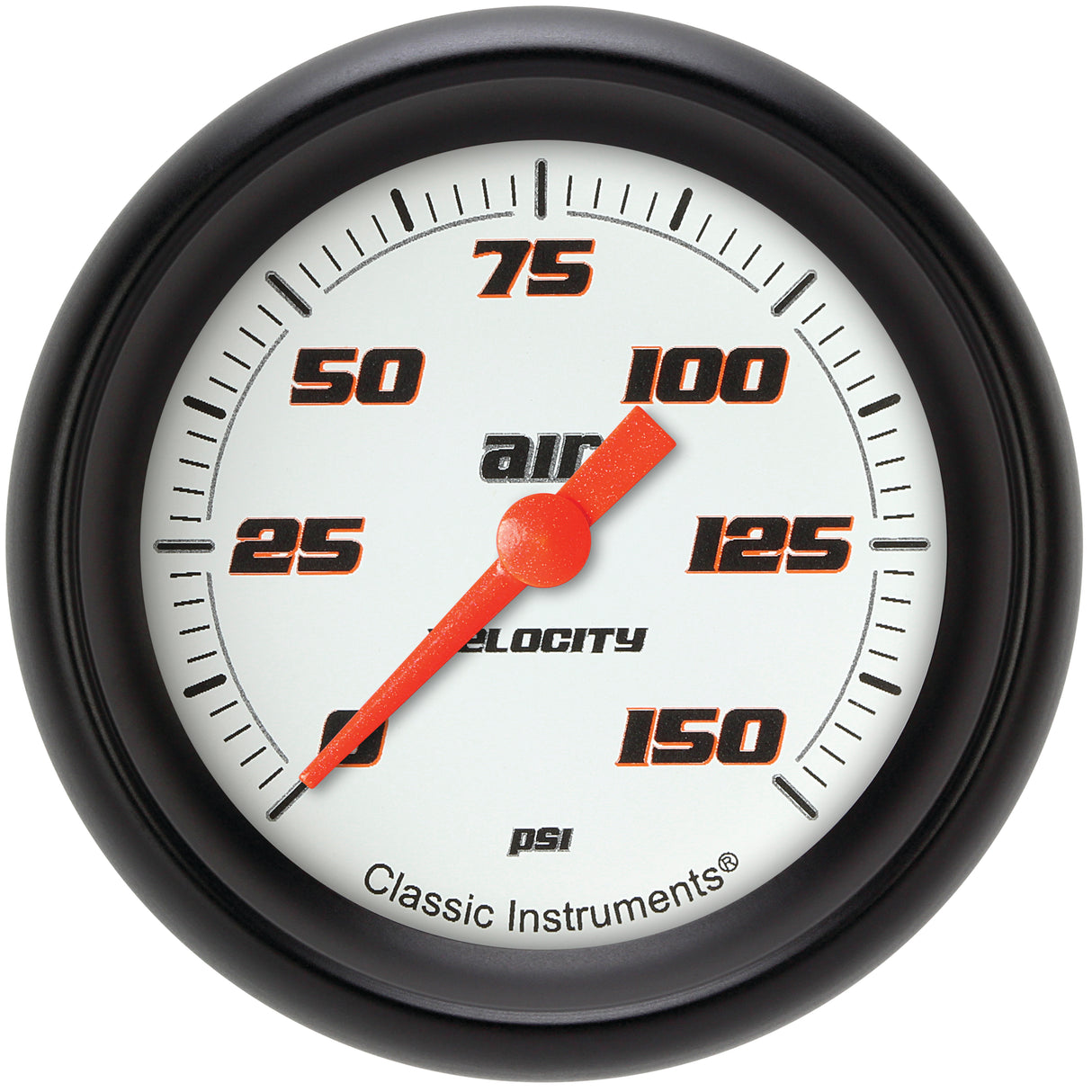 Classic Instruments Velocity White 2-5/8" Air Pressure Gauge - VS318WBPF
