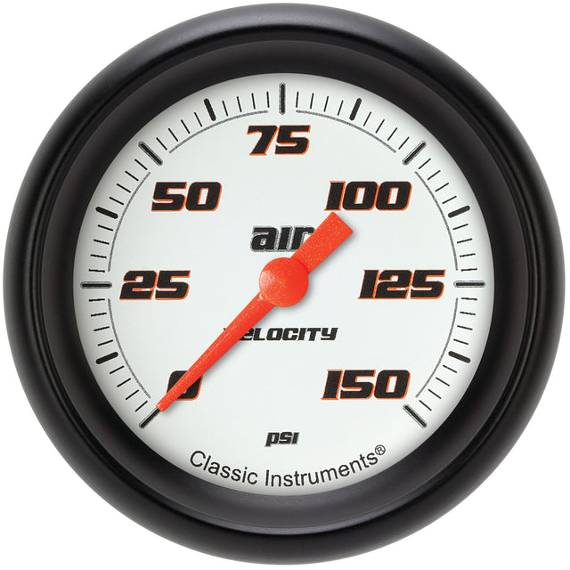Classic Instruments Velocity White 2-5/8" Air Pressure Gauge - VS318WBPF