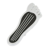 Mr Gasket Foot Print Gas Pedal Pad - Aluminum - Chrome & Painted Black Trim - 9645