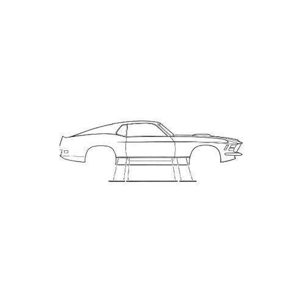 Scott Drake Mach 1 Rocker Moldings - D0ZZ-6320938KIT