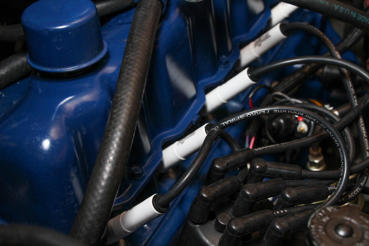 ACCEL Spark Plug Wire Set - Universal - 180 Deg White Ceramic Boots - 9000C