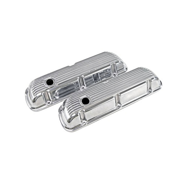 Scott Drake Cal Custom Aluminum-Finned Valve Covers - C5ZZ-6A582-AF