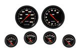 Classic Instruments Velocity Black Six Gauge Set 251 - VS251BBLF