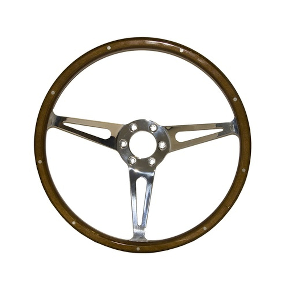 Scott Drake 1965-73 GT350 Style Genuine Wood & Aluminum 14"6 Hole Steering Wheel - S1MS-3600-WG146