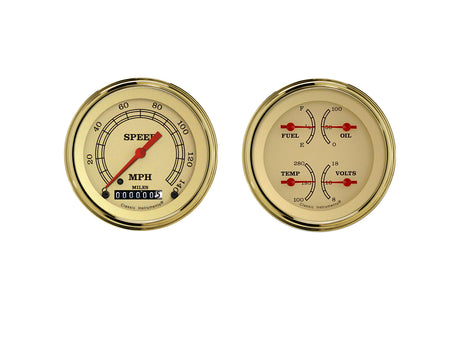 Classic Instruments VINTAGE SERIES 3IN SPEEDO/QUAD SET-GM - VT02GLC