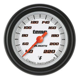 Classic Instruments Velocity White 2 1/8" Stock Eliminator Temp. Gauge - VS129WBLF