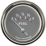 Classic Instruments Silver Gray 2-5/8" Fuel Level Gauge - SG209SLF