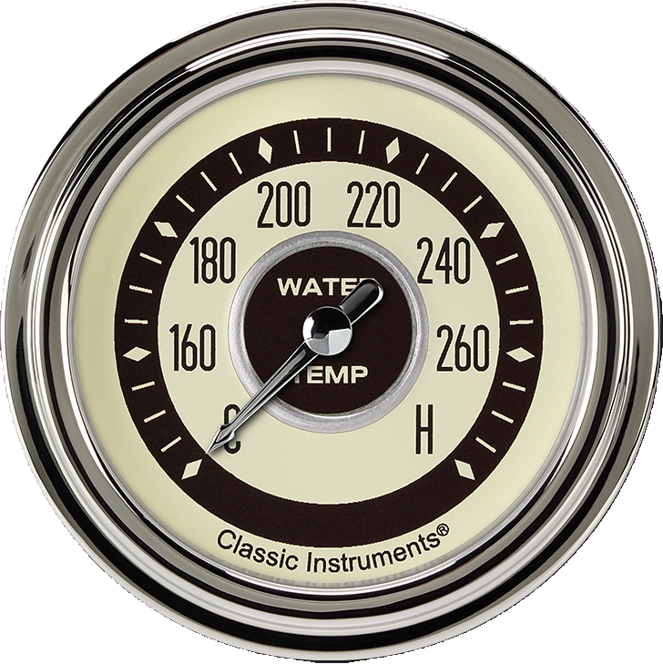 Classic Instruments Nostalgia VT2 5/8" Full Sweep Water Temperature Gauge - NT326SLC-06