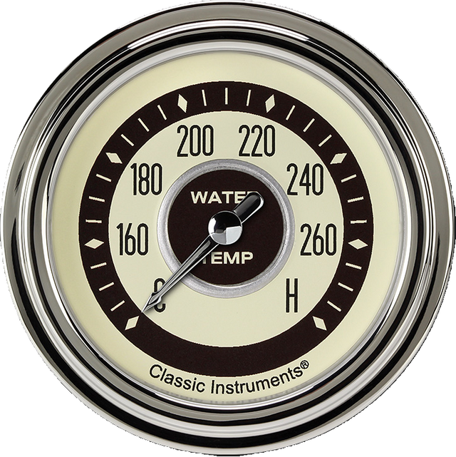 Classic Instruments Nostalgia VT2 5/8" Full Sweep Water Temperature Gauge - NT326SLC-06