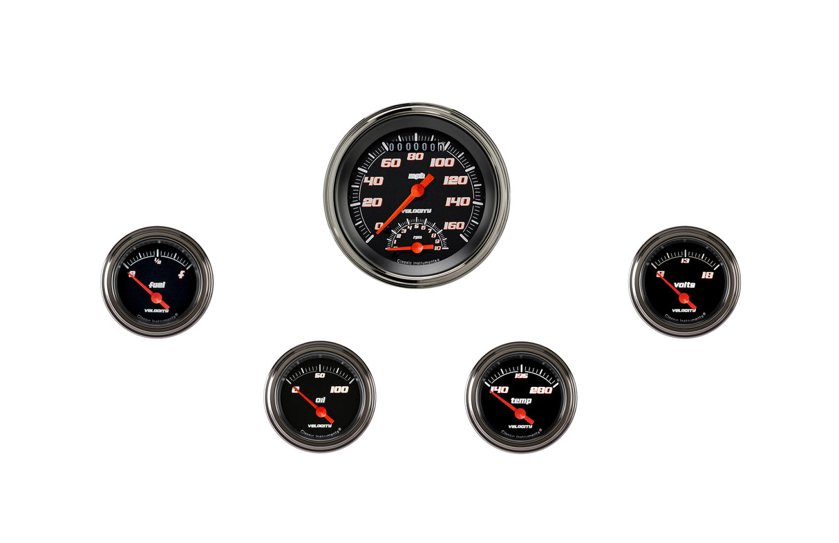Classic Instruments VELOCITY BLACK 3" ULTIM/4 SMALL SET-GM - VS35BSLC