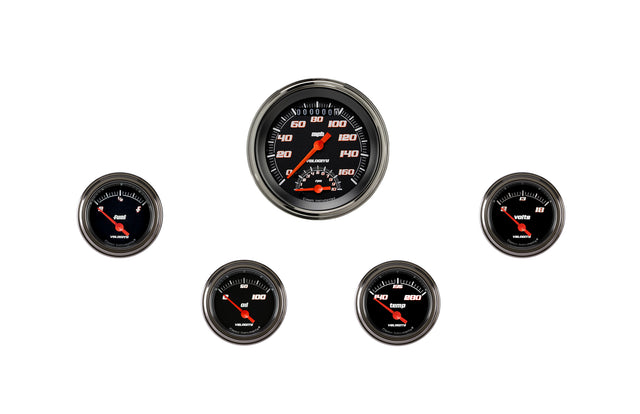 Classic Instruments VELOCITY BLACK 3" ULTIM/4 SMALL SET-GM - VS35BSLC