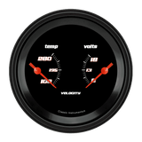 Classic Instruments VELOCITY BLACK 3IN DUAL - TEMP/ VOLT - VS74BBLC