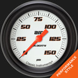 Classic Instruments Velocity White 2 5/8" Air Pressure Gauge - VS318WBPF