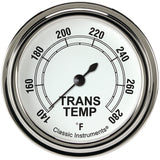 Classic Instruments Classic White 2-5/8" Transmission Temperature Gauge - CW327SLF