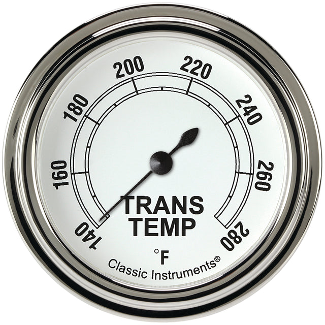 Classic Instruments Classic White 2-5/8" Transmission Temperature Gauge - CW327SLF