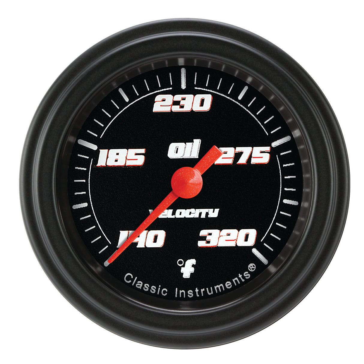 Classic Instruments Velocity Black 2-1/8" Oil Temperature Gauge - VS128BBLF