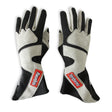 Racequip SFI 3.3/5 Black / Gray Long Gauntlet Nomex Race Gloves - Small - 358602RQP