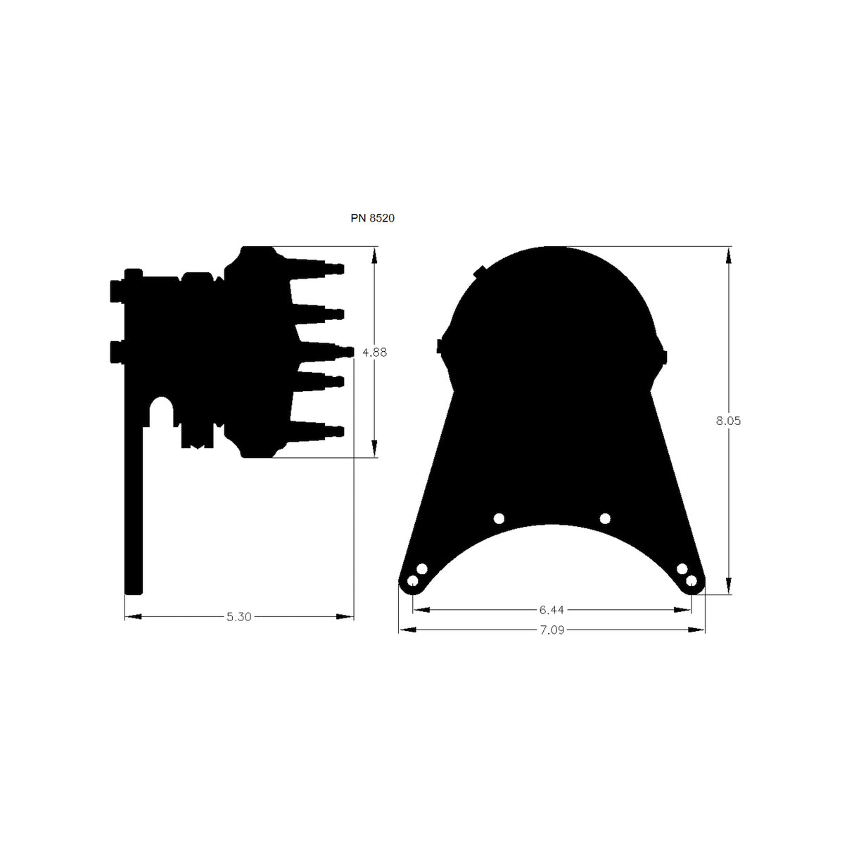 MSD GM Big Block Front Drive Distributor - 8520