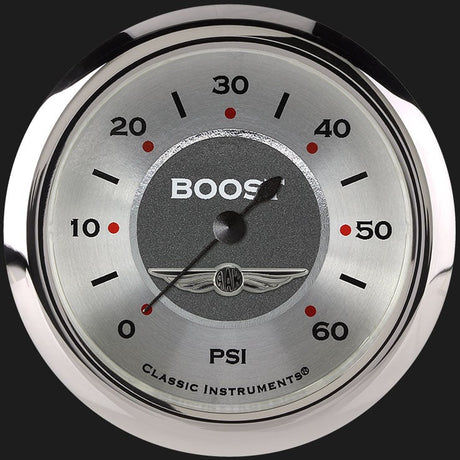 Classic Instruments All American2 5/8" Boost Gauge, 60 psi - AW343SRC