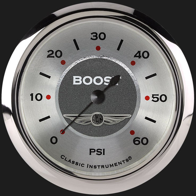 Classic Instruments All American2 5/8" Boost Gauge, 60 psi - AW343SRC